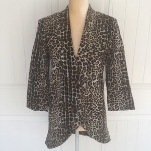 5/$25! Alberto Makali animal print jacket size small